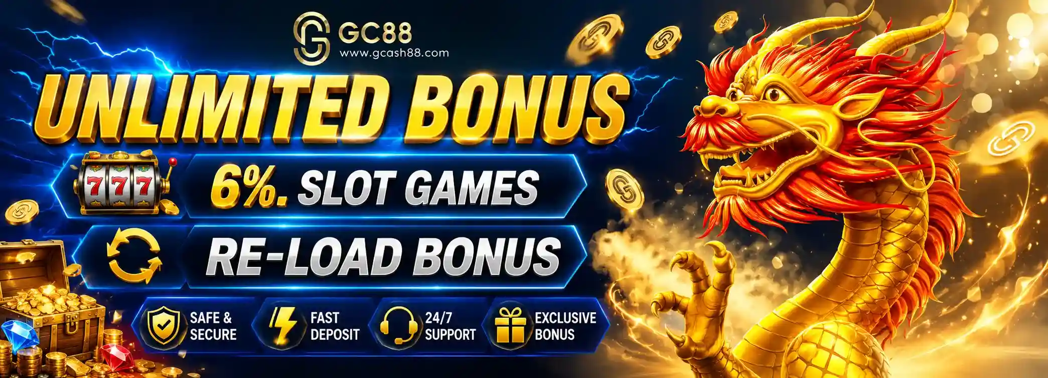 Unlimited Slot Re-Load Bonus 6%
