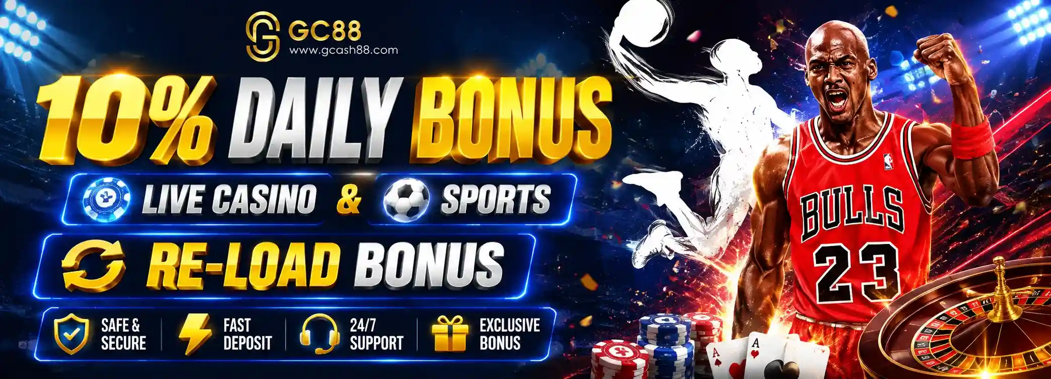 Live Casino &amp; Sports Re-Load Bonus 10%